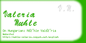 valeria muhle business card